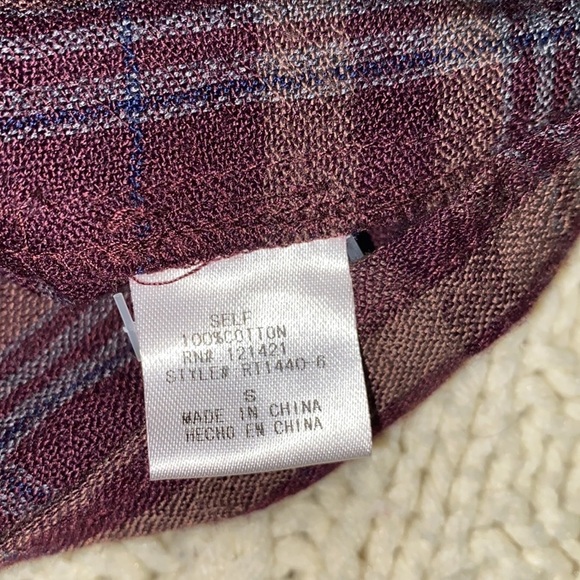 Ellison plaid boho top size small - Picture 6 of 7